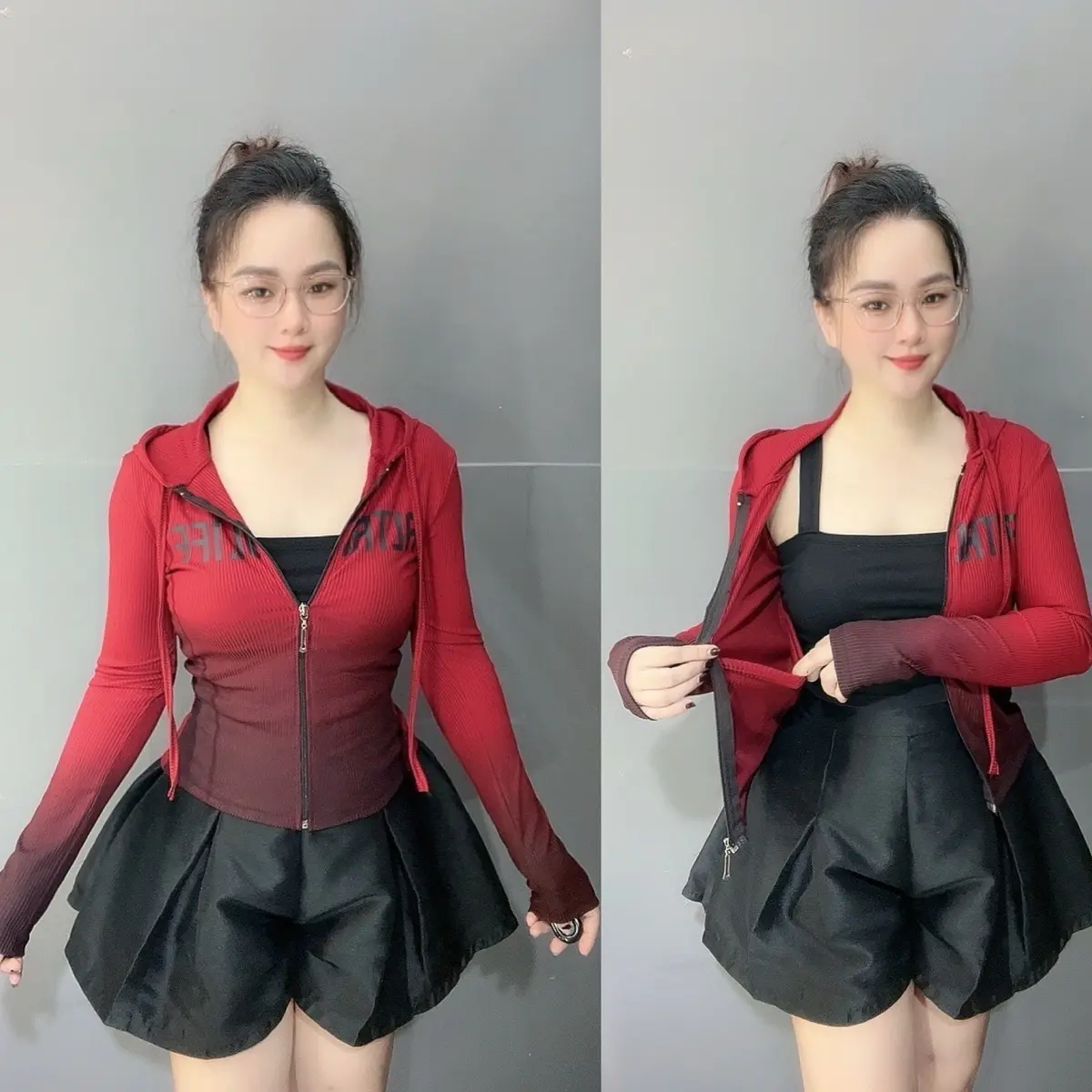 (40-60kg) Áo Khoác Loang Nón Mã NT-88, CÓ TÚI TRONG Nữ Women