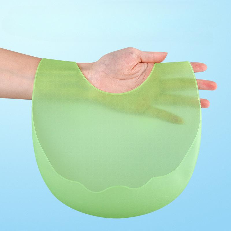 Product Introduction of Summer Food Grade Silicone Bib for Babies, Lightweight, Transparent, Waterproof, Complementary Food Bib for Children, No Need To Wash, Food Drool Bag baby bibs 3