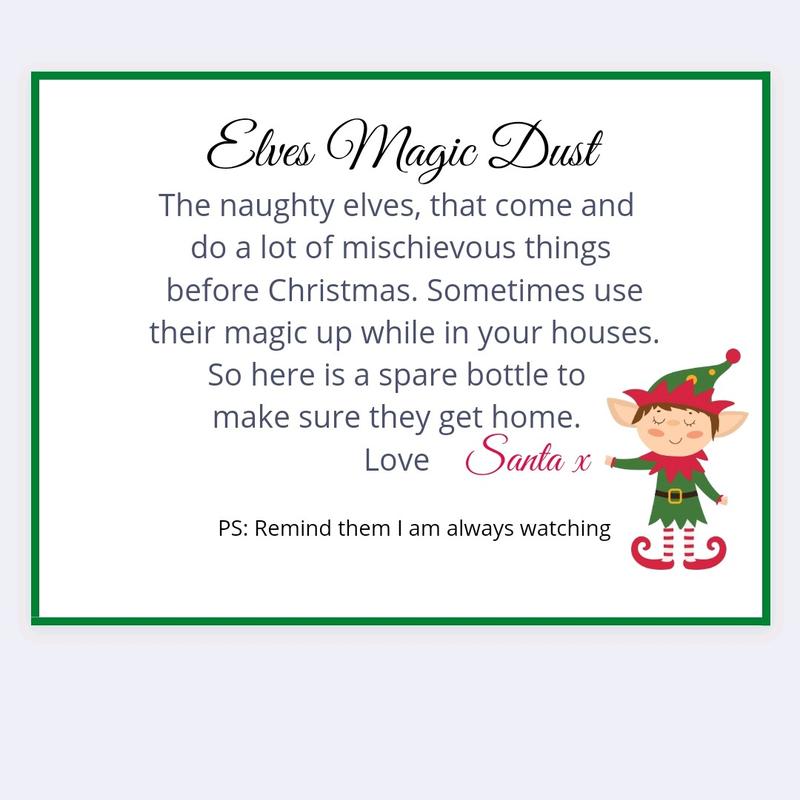 Elf on the shelf magic dust, elf on the shelf, help the elf on the shelf get home, Christmas eve fun, kids Christmas eve, 2