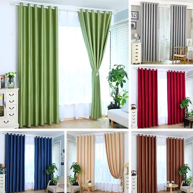 Gorden Minimalis Gorden Blackout Import Polos Saffron Gorden Jendela Dan Gorden Pintu