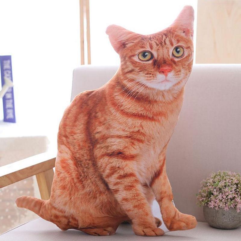 Product Introduction of Simulation 3D Cat Pillow Doll Plush Toy Creative Funny Toy Decoration Gift Doll Children's Q1X6 24
