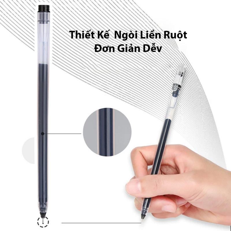 Product Introduction of Bút gel nước nhiều loại khô nhanh ngòi bút 0.5mm có thể thay ngòi màu xanh đen đỏ viết trơn mực ra đều Kim Đông - Đồ Dùng Học Tập Dành Cho Học Sinh Luyện Chữ Đẹp - Chép Kinh - Bút Không Ngòi Pen 30
