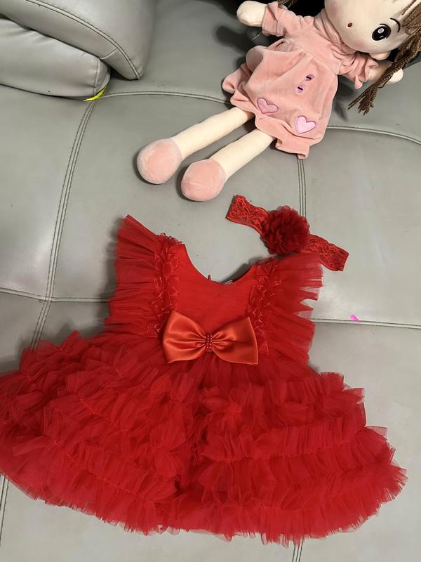 (Form Nhỏ Tăng 1 Size)Váy Công Chúa Trắng Bồng Bềnh Cánh Tiên Xếp Ly Tầng Cho Bé Gái 4-16 kg,Chất Lưới Mềm Váy Đầy Tháng Sinh Nhật