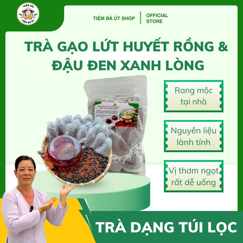 Trà gạo lứt huyết rồng và đậu đen xanh lòng rang mộc