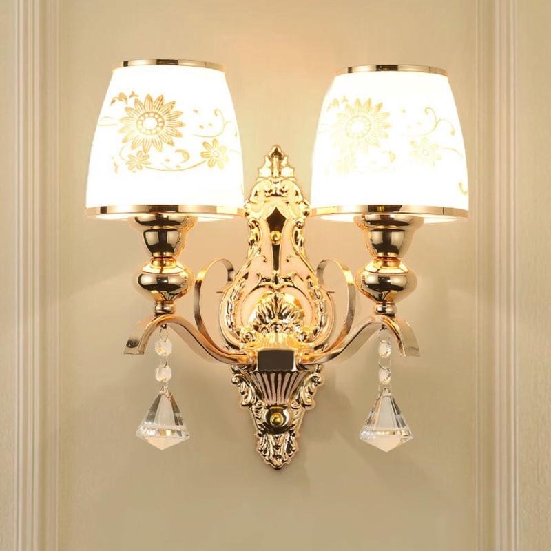 Đèn Tường - Đèn treo tường Trang Trí Phòng Khách Phòng Ngủ Cầu Thang TG 3065 Chất Liệu Hợp Kim Và Chao Thủy Tinh- Tặng Kèm Bóng Đèn Led