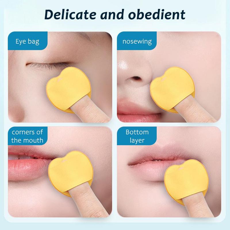 Product Introduction of Love Fingertip Thumb Finger Cushion Mini Powder Puff Loose Powder Makeup Puff 39