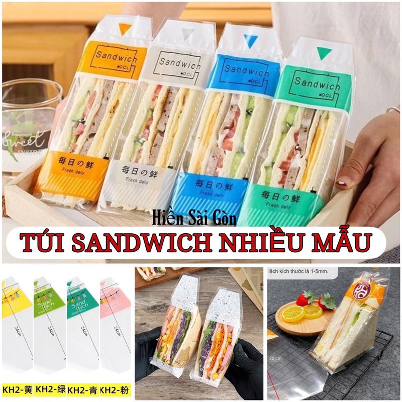 ￼Túi sandwich, túi tam giác đựng bánh Sandwich 95-100c