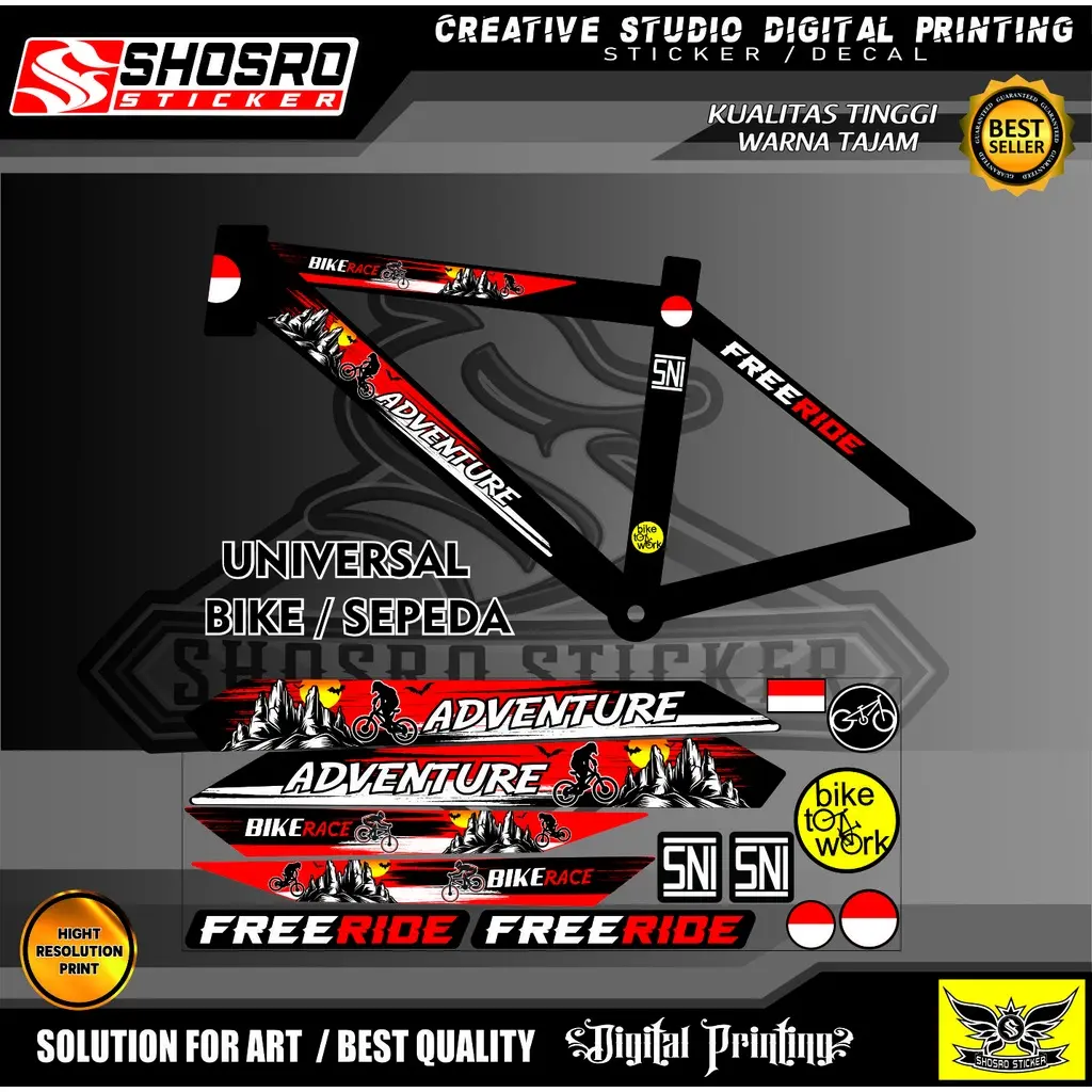 STRIPING SETIKER MOTIF BUAT SEPEDA BMX VARIASI UNIVERSAL ALL SEPEDA ...