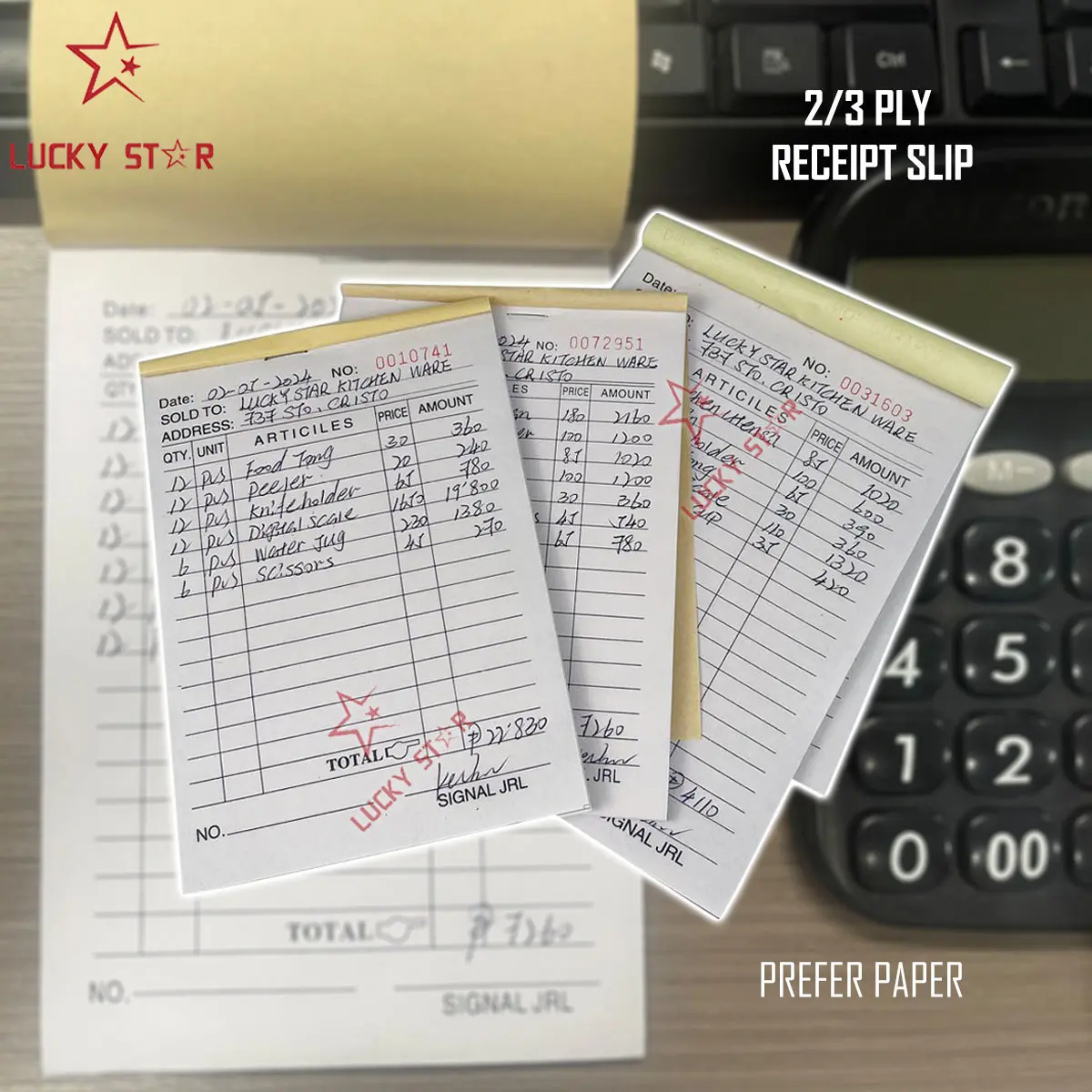 2PLY/3PLY Caibonized Sales Receipt Slip Order Slip Receipt Resibo
