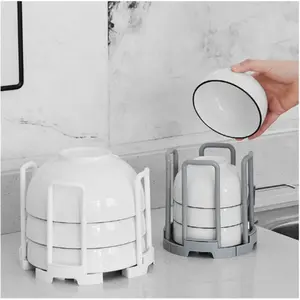 Rak Susun Mangkok Tempat Mangkok Wadah Pengering Mangkok Multifungsi Plastik