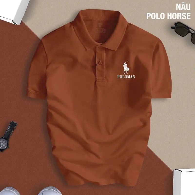 Áo Polo Nam Nữ in POLOHORSE,Chất vải CVC cá sấu Trẻ Trung,Thanh lịch 5