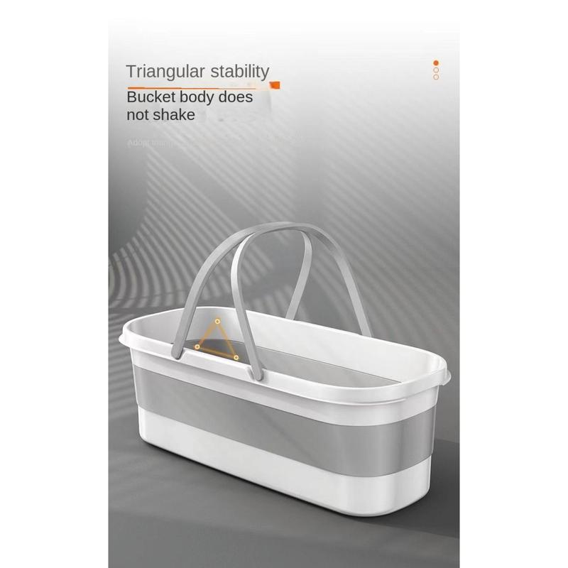 Product Introduction of New 55cm Mop Cleaning Bucket Plastic Space-Saving Fishing Bucket Collapsible Rectangular Cleaning Basin for Traveling Camping 22