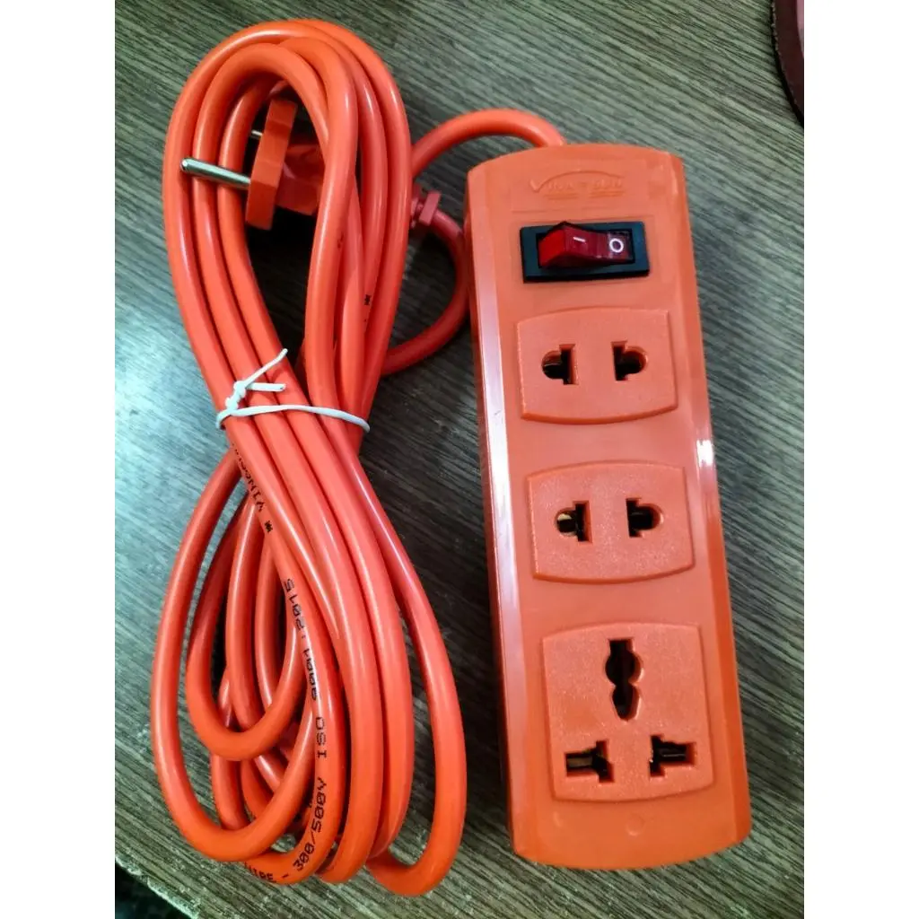 [ VinaSun ] Ổ Cắm Dây 3 Ổ, Lõi Sứ P3000w, Có Công Tắc Nguồn, Dài 3m 5m
