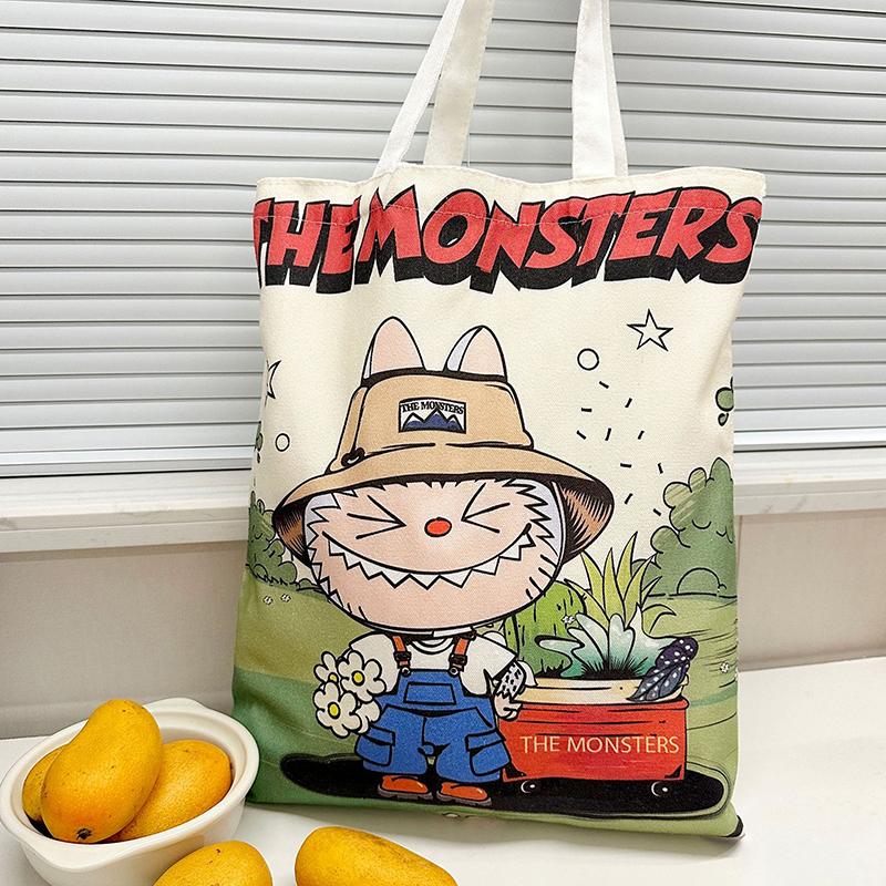 Product Introduction of Canvas Bag For Labubu Student Tutoring Carrying Bag Capacity Book Bag Shoulder Bag Ins Cute 12