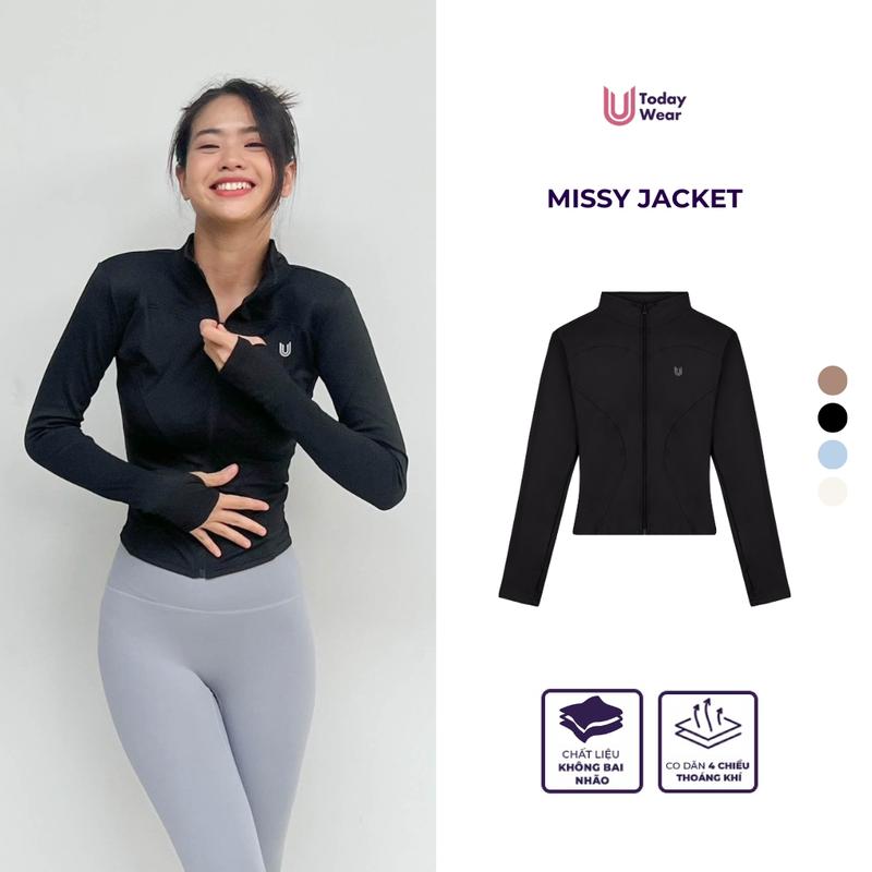 Missy Jacket - Áo khoác thể thao tay dài Today U Wear tôn dáng ôm body, hỗ trợ tập gym yoga Pickleball Sport Top