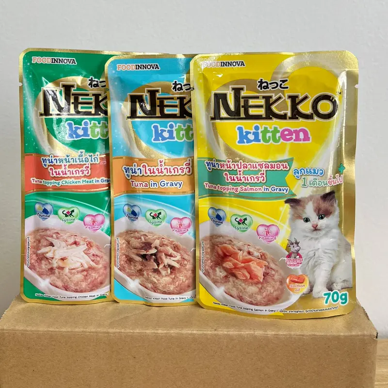 [COMBO PATE NEKKO] - Combo 12-24 gói Pate Nekko dành cho mèo trưởng thành & mèo con- Mix Vị, gói 70g 8