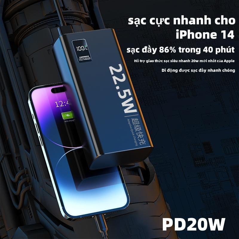 cục Sạc Dự Phòng 30000mAh Sạc Siêu Nhanh 22.5W Hình Led Sạc Nhanh 2 Chiều sạc sự phòng 30000 mah vỏ  sạc