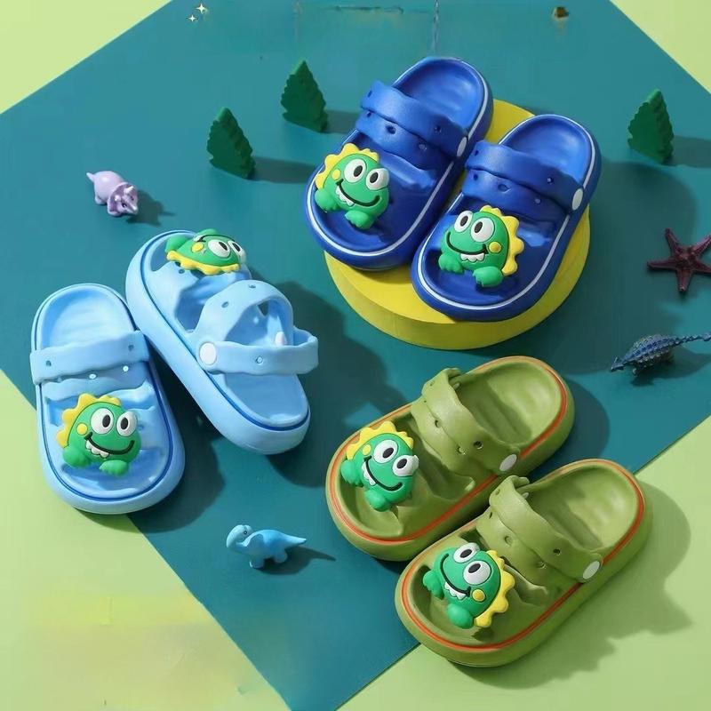 MUA 1 TẶNG 1 Dép bánh mì 2 quai cho bé trai hình khủng long siêu mềm êm chân bé Voi Sandal Dép Sandal Jean
