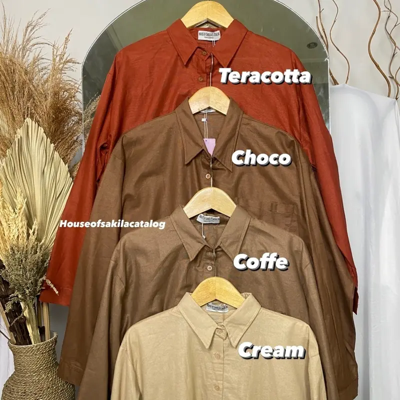 Kemeja Linen Oversize // Atasan Polos Linen Oversize // Atasan Wanita Bahan Linen 1