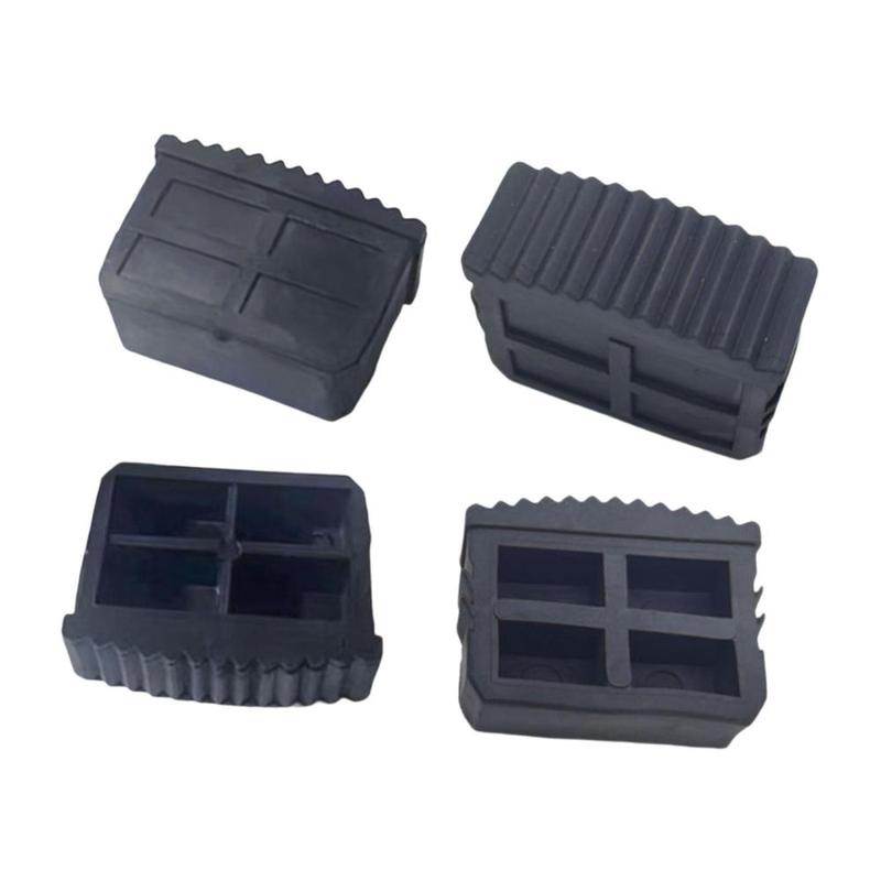4x Telescoping Ladder Cap Feet Covers Replacement Convenient Protects Your Floor Wear Resistance Anti Skid Ladder Feet Pads 8