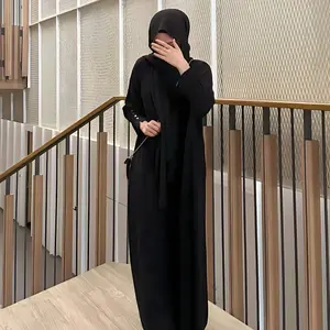 GONEGANI OFFICIAL - Dress Bahan Rajut Lengan Kancing Batwing Dress Non-Busui