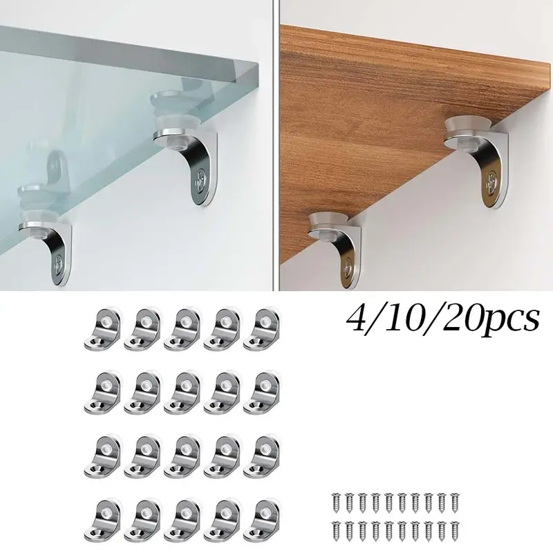 Kệ Kính Giá Đỡ, [TESE], Hỗ Trợ Giá Đỡ Cố Định Góc Phải, Đế Cốc Hút, 20x 0