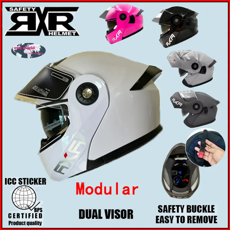 Rxr Helmet Dual Visor RXR Half-Face Dual Visor 065F Blade