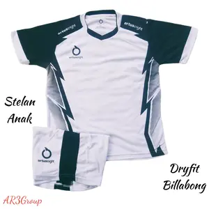 Baju olahraga anak laki/perempuan kaos bola futsal badminton bulutangkis volly usia SD SMP motif terbaru Set Cewek Cowok Uniseks Nyaman Berpori Anti Air Cepat Kering sepak outdoor sport