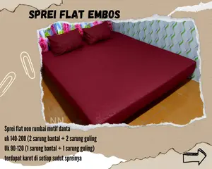Sprei flat set homemade embos uk lengkap