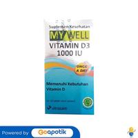 Gambar MYWELL VITAMIN D3 1000 IU BOTOL 20 TABLET dari Apotek As Syifa Jatiasih by GoApotik Kota Bekasi 1 Tokopedia