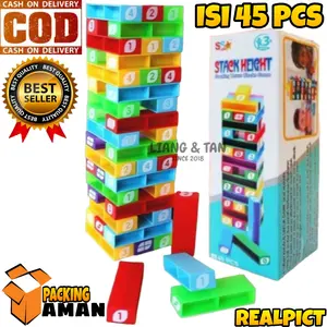 ( BISA COD ) PROMO Mainan Anak Tower Stacko / Mainan Keluarga / Mainan Balok Susun SNI Murah