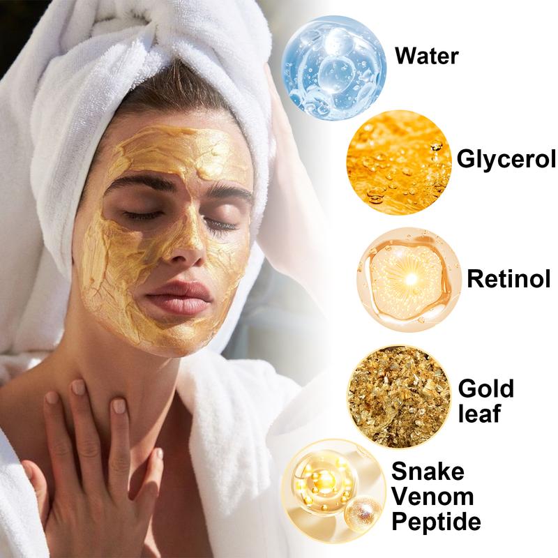 Product Introduction of Eelhoe Retinol Snake Venom Gold Facial Mask Cleansing Skin Firming Pores Brightening Skin Rejuvenating and Hydrating Facial Mask 4