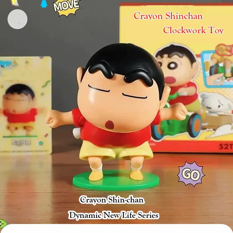 Mainan Jam, Siri Kehidupan Baharu Dinamik Shin-Chan Krayon Kartun Anime, Anak Patung Model, Hiasan Desktop, Gaya Kawaii, Pelbagai Bentuk, Sesuai untuk Mainan Hari Jadi Kanak-kanak Plastik Toy