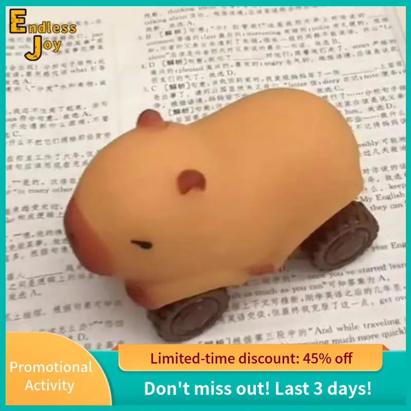 Đồ Chơi Bóp Capybara Trên Ô Tô, Có Thể Co Giãn, Độ Đàn Hồi Cao, Có Bánh Xe, Đồ Chơi Capybara Thú Vị, Nhào, Dễ Thương, Thích Hợp Cho Trẻ Em