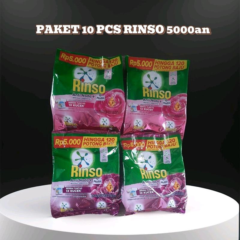 Paket 7 Pcs Rinso Deterjen 5000 an / 195 gram - Shop | Tokopedia