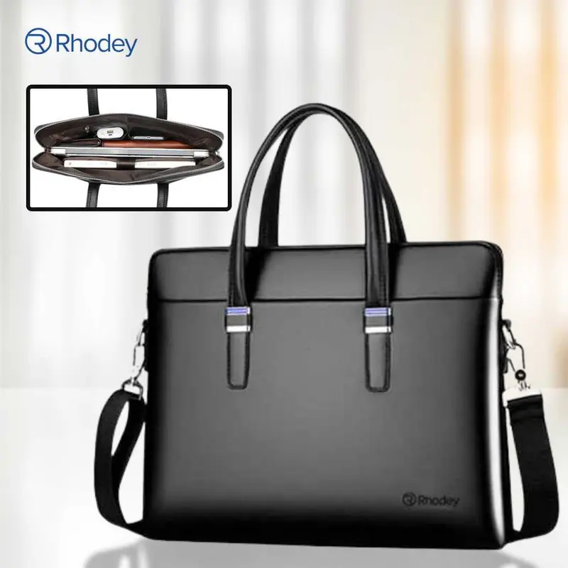 Rhodey Tas Selempang Pria Premium Kulit Leather Bag Briefcase - HA-062 0