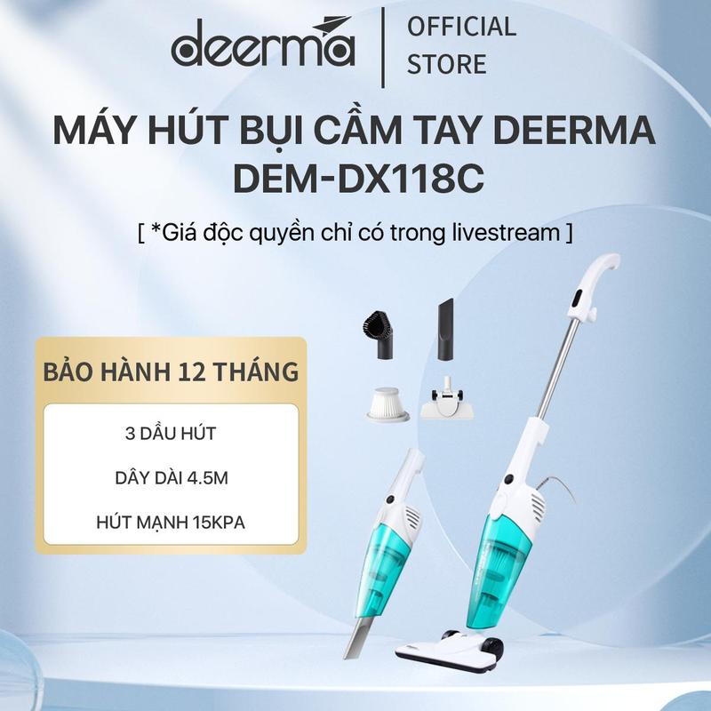 Máy hút bụi cầm tay DEM-DX118C kèm 3 đầu hút đa năng và 1 lõi lọc làm sạch - Bảo hành 12 tháng