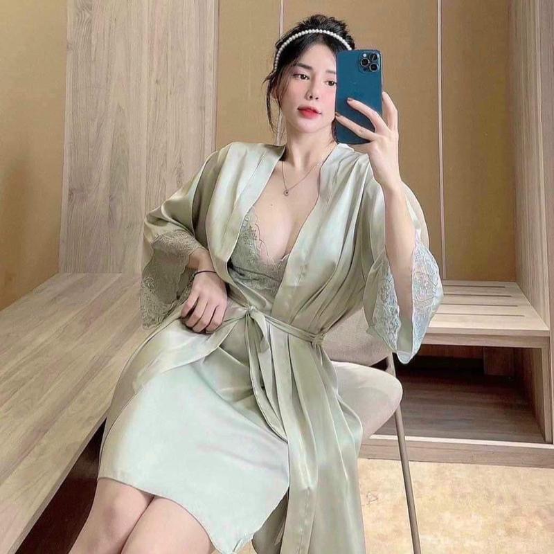 Đồ Váy Ngủ Nữ Chất Lụa Latin Mềm Mịn Free size 40 - 60kg