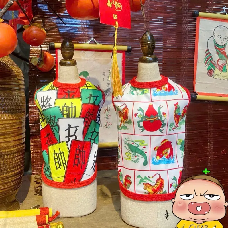 Áo ba lỗ chó mèo hoạ tiết LÁ BÀI dễ thương vải poly không bám lông 4
