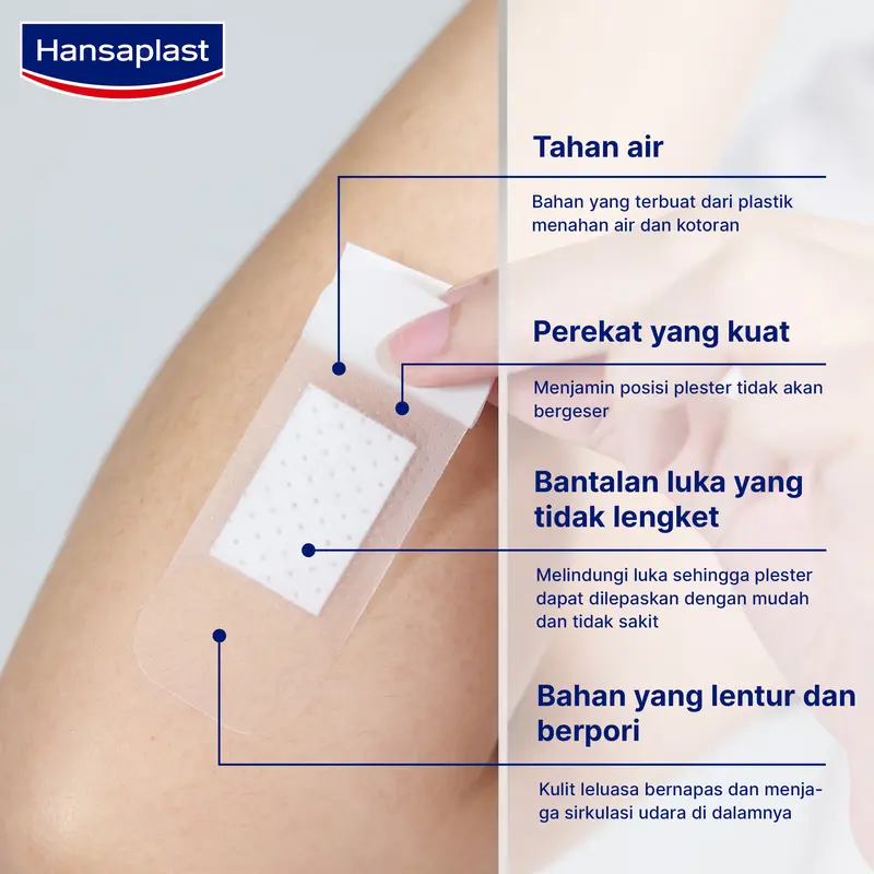HANSAPLAST Plester Transparan Tahan Air Transparent isi 10 P3K Bening - Tembus pandang 4