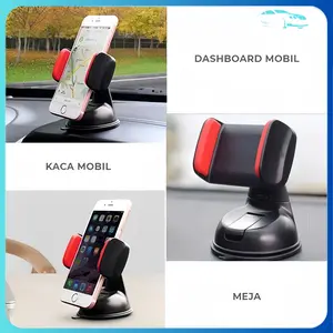 Mobildage Holder HP Mobil Multifungsi Bahan Kuat Rotasi 360° Anti Slip Lem Nanotech Mudah Dipasang Cocok Dashboard Kaca & Meja Stand HP