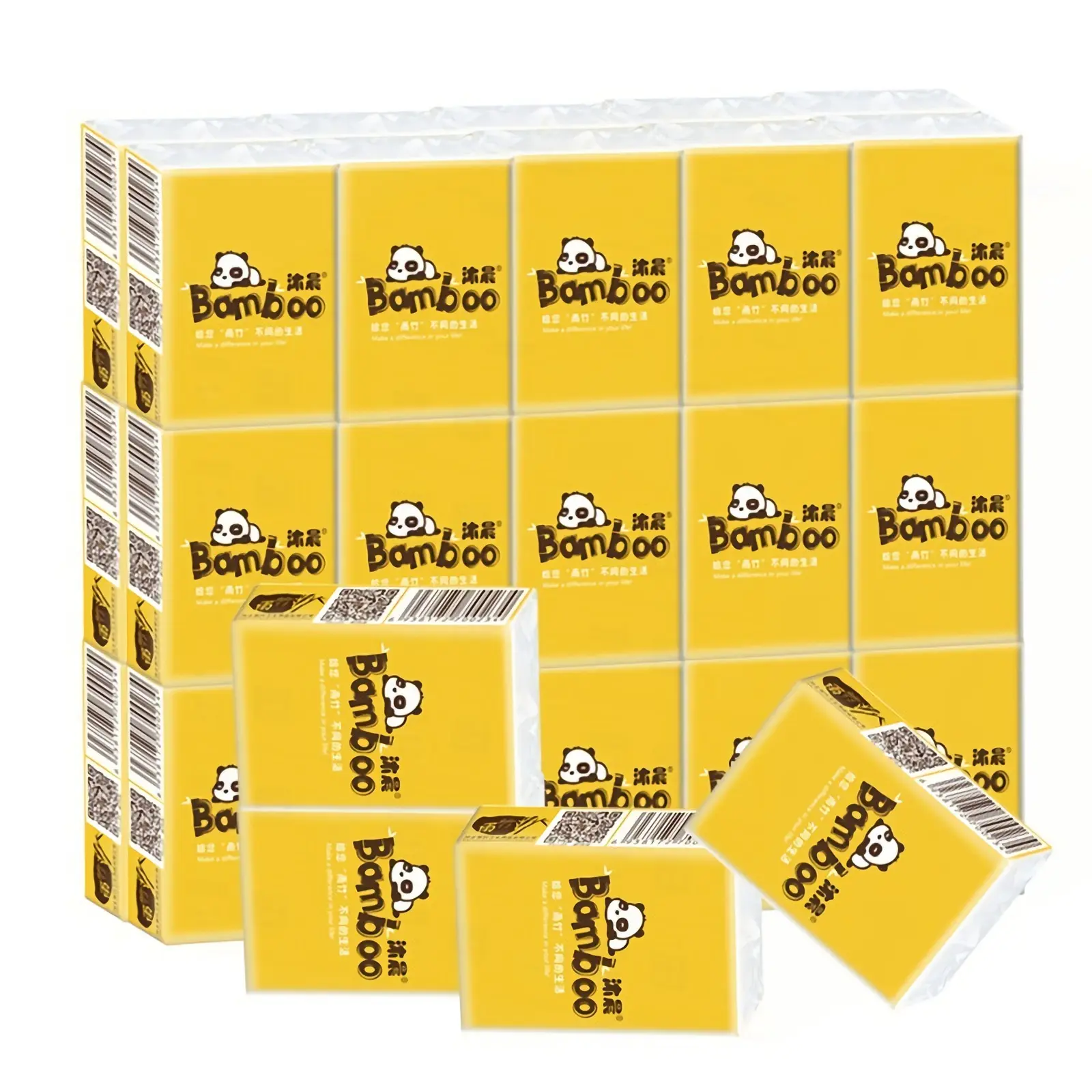 8pcs Per Pack Bamboo Tissue Paper Pocket 3ply Size Kitchen Facial Serviette Kertas Tisu Kering Hand Kenduri Poket Tisue Supplies