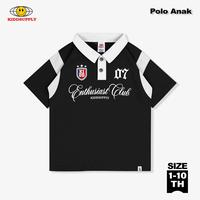 Gambar KiddSupply Polo Rugby Shirt Shield 07 l Kaos Anak | Polo Kids KD-RGB007 - Black White, S dari KIDDSUPPLY Kab. Banyuwangi 1 Tokopedia