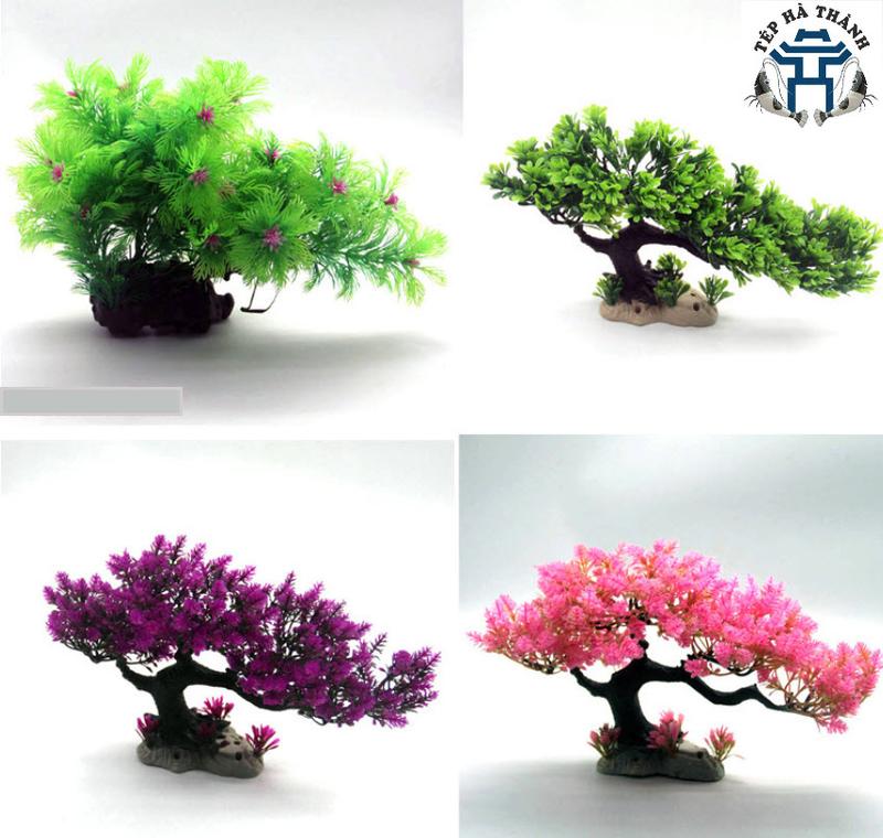 Cây Nhựa Dáng Bonsai Trang Trí Bể Cá Cảnh