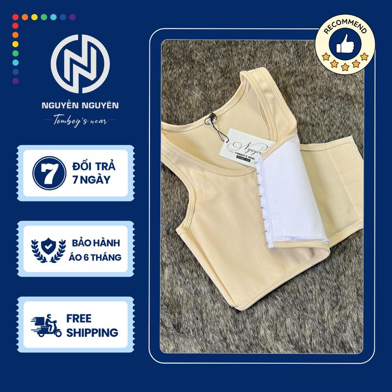 Áo Nịt Gen Viền Cài Hông - Áo Lót Bó Nịt Định Hình Ngực Tomboy Thể Thao Tập Gym Nữ Ba Lỗ Thun Trơn Gen Cứng Có Viền Cài Hông Bigsize Nguyễn Nguyên