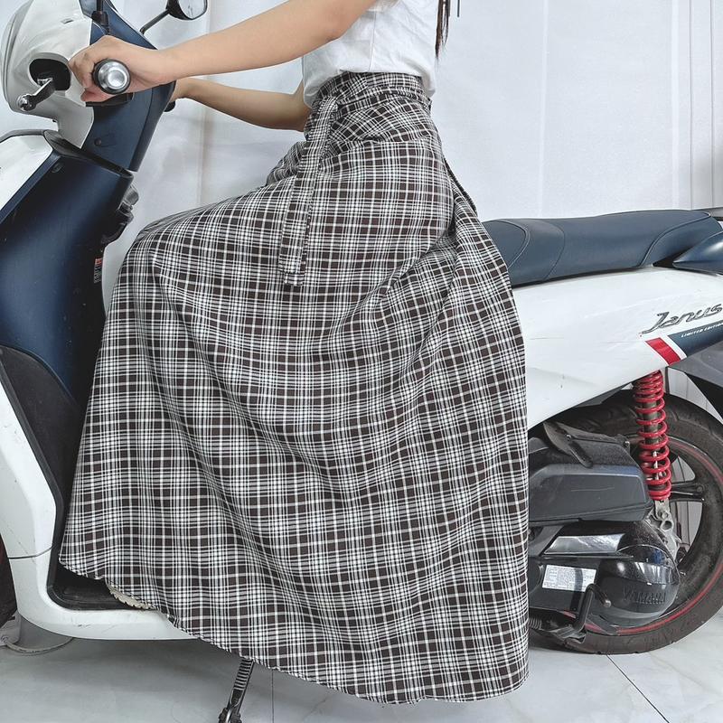 Váy quây chống nắng dạng xòe tròn gợn sóng cột dây tà rộng free size - Váy Chống Nắng Cột Dây Chân Váy Jean Nữ Women Voi Voan
