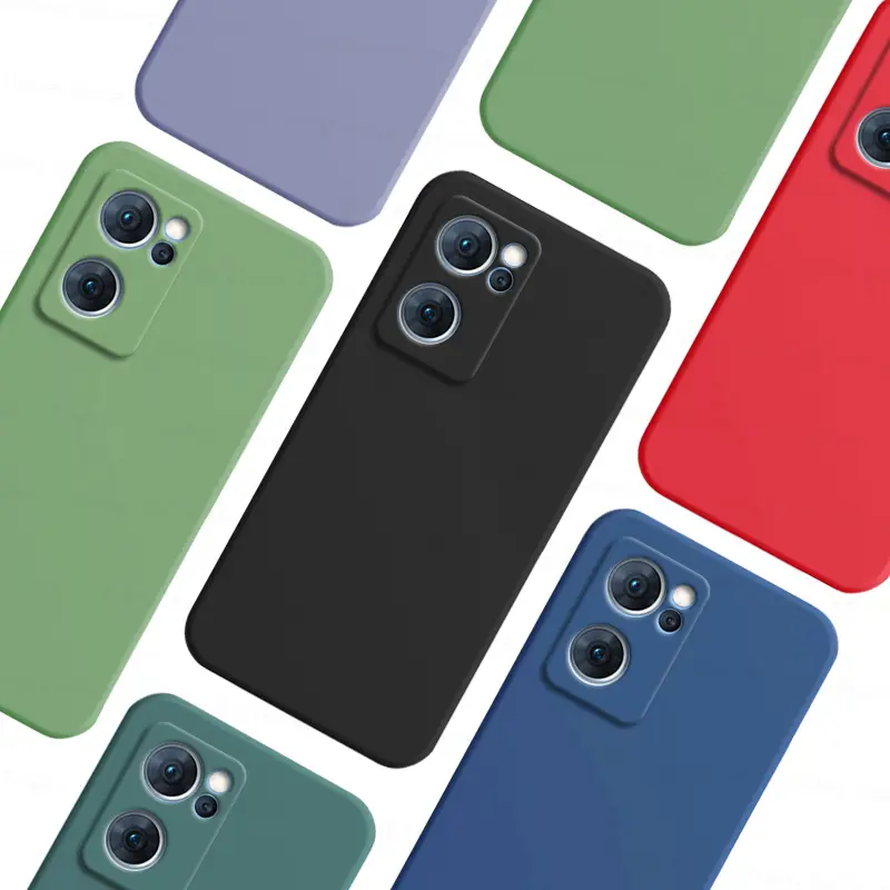 For OPPO Reno7 5G Case Reno7 8 5T 6 5 4 3 Pro Plus Cover Shockproof Liquid Silicon TPU Protective Phone Back Case For OPPO Reno7 5G