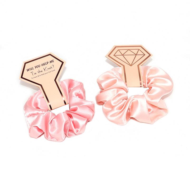 Product Introduction of 1Pcs Bridesmaid Gift Hair Scrunchies Bachelorette Party Bridal Shower Wedding Souvenir Team Bride To Be Haircircle Gift Souvenir For Guests 17