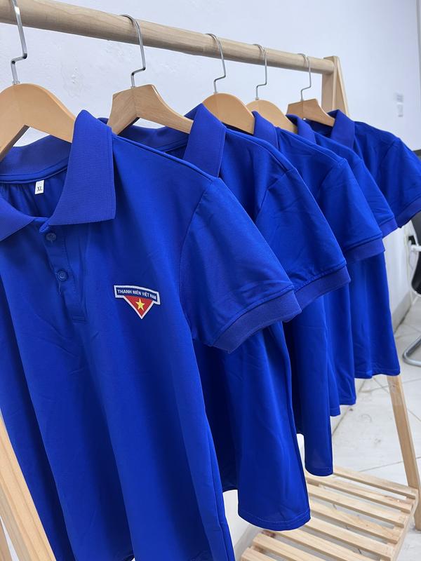 Áo đoàn thanh niên áo thun nam nữ cổ bẻ loại thường thoáng mát, form dáng đẹp