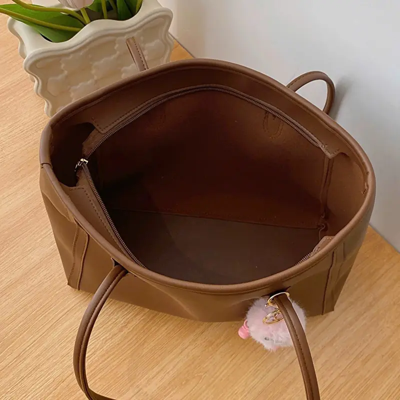 Túi Tote Da Bản To Đi Học Túi Đeo Vai Nữ Công Sở Đi Làm Vừa A4 Laptop Đơn Giản Thanh Lịch T01 Bag Chữ Nhật 2